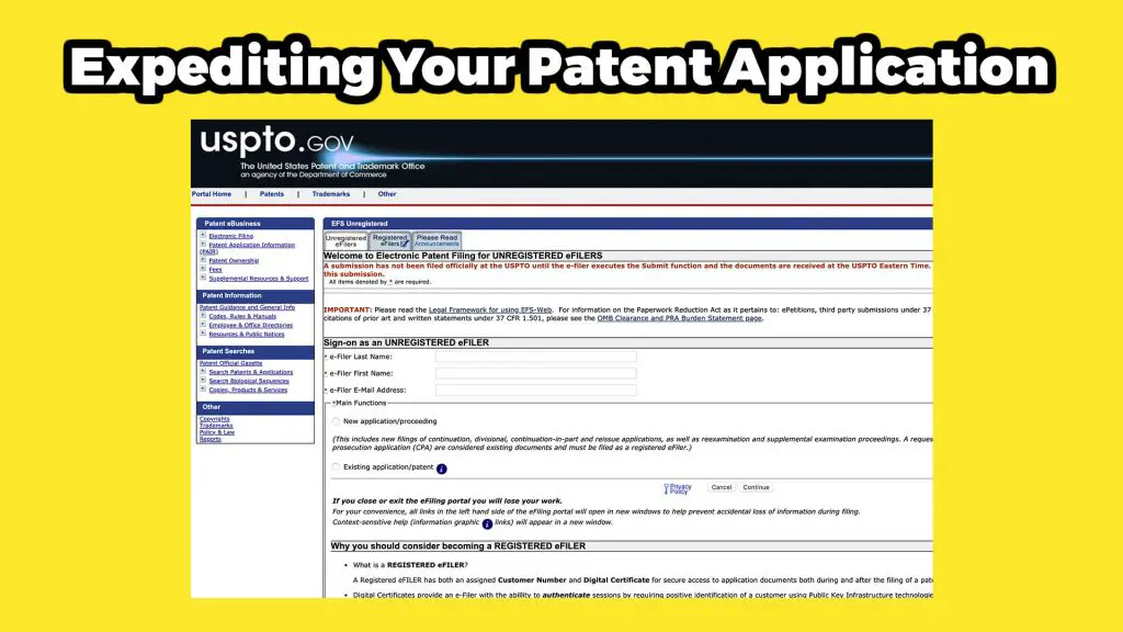 How to expedite a patent application?